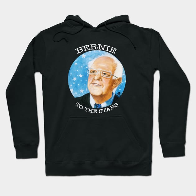 Bernie To The Stars -white design Hoodie by Polkadotdreamer